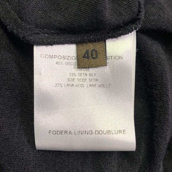 ALEXANDER MCQUEEN Size 4 Black Viscose Blend Cowl Collar Pullover - Picture 5 of 6